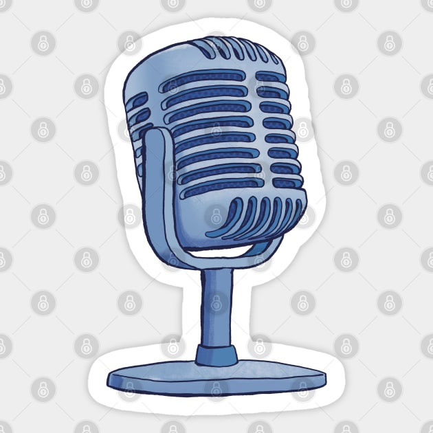 Retro microphone Sticker by ElectronicCloud